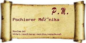 Pschierer Mónika névjegykártya